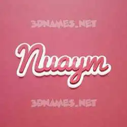 nuaym in Red Scribble style - 3D name wallpaper