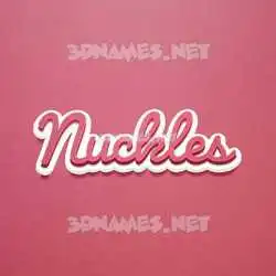 nuckles in Red Scribble style - 3D name wallpaper