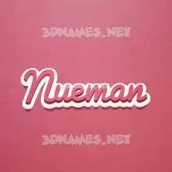 nueman in Red Scribble style - 3D name wallpaper