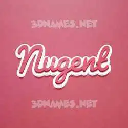 nugent in Red Scribble style - 3D name wallpaper