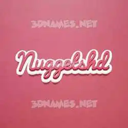 nuggetshd in Red Scribble style - 3D name wallpaper