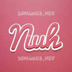 nuh in Red Scribble style - 3D name wallpaper