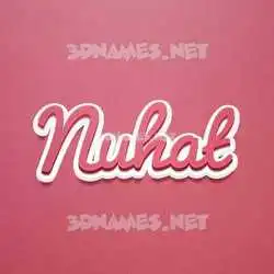 nuhat in Red Scribble style - 3D name wallpaper