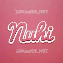 nuhi in Red Scribble style - 3D name wallpaper