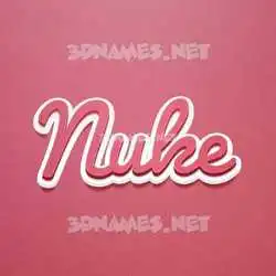 nuke in Red Scribble style - 3D name wallpaper
