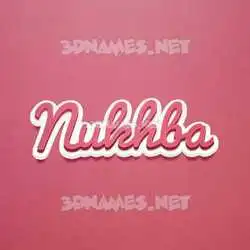 nukhba in Red Scribble style - 3D name wallpaper