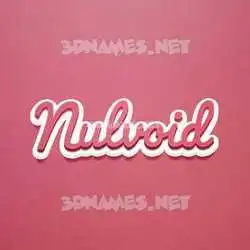 nulvoid in Red Scribble style - 3D name wallpaper