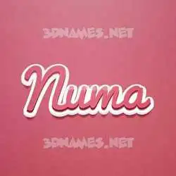 numa in Red Scribble style - 3D name wallpaper