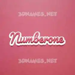 numberone in Red Scribble style - 3D name wallpaper