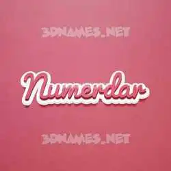 numerdar in Red Scribble style - 3D name wallpaper