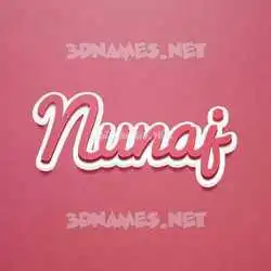 nunaj in Red Scribble style - 3D name wallpaper
