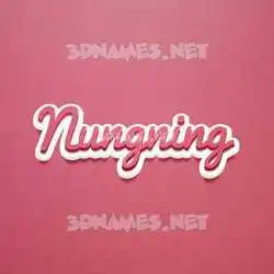 nungning in Red Scribble style - 3D name wallpaper