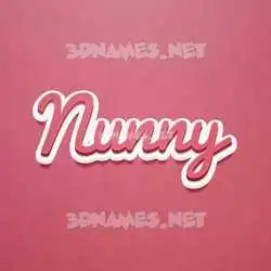 nunny in Red Scribble style - 3D name wallpaper