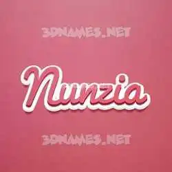 nunzia in Red Scribble style - 3D name wallpaper