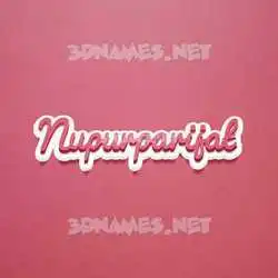 nupurparijat in Red Scribble style - 3D name wallpaper