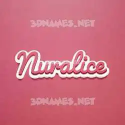 nuralice in Red Scribble style - 3D name wallpaper
