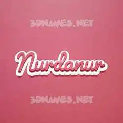nurdanur in Red Scribble style - 3D name wallpaper