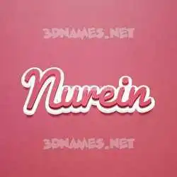nurein in Red Scribble style - 3D name wallpaper