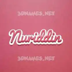 nuriddin in Red Scribble style - 3D name wallpaper