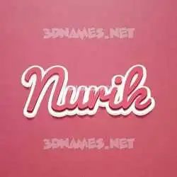 nurik in Red Scribble style - 3D name wallpaper