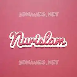 nurislam in Red Scribble style - 3D name wallpaper