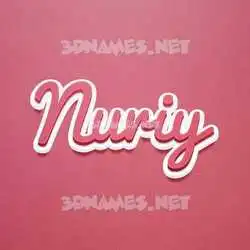 nuriy in Red Scribble style - 3D name wallpaper