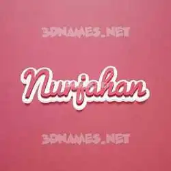 nurjahan in Red Scribble style - 3D name wallpaper