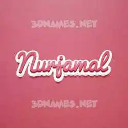 nurjamal in Red Scribble style - 3D name wallpaper