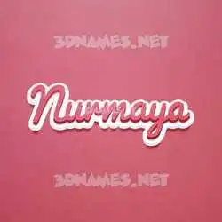 nurmaya in Red Scribble style - 3D name wallpaper