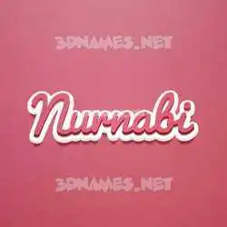 nurnabi in Red Scribble style - 3D name wallpaper