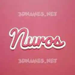 nuros in Red Scribble style - 3D name wallpaper