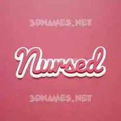nursed in Red Scribble style - 3D name wallpaper