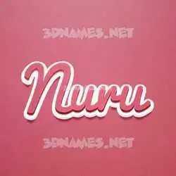 nuru in Red Scribble style - 3D name wallpaper