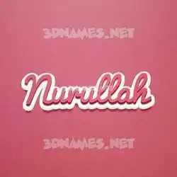 nurullah in Red Scribble style - 3D name wallpaper