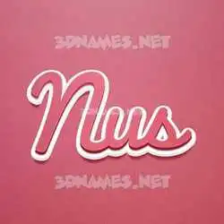 nus in Red Scribble style - 3D name wallpaper