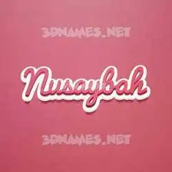 nusaybah in Red Scribble style - 3D name wallpaper