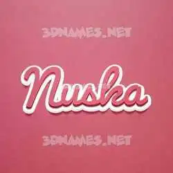 nuska in Red Scribble style - 3D name wallpaper