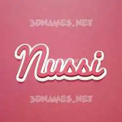 nussi in Red Scribble style - 3D name wallpaper