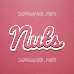 nuts in Red Scribble style - 3D name wallpaper