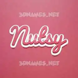 nutsy in Red Scribble style - 3D name wallpaper