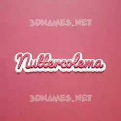 nuttercolema in Red Scribble style - 3D name wallpaper