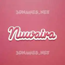 nuwaira in Red Scribble style - 3D name wallpaper