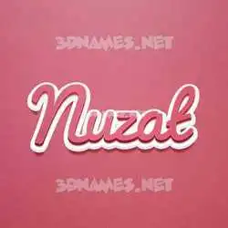 nuzat in Red Scribble style - 3D name wallpaper