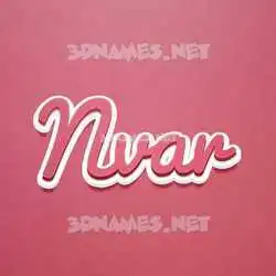 nvar in Red Scribble style - 3D name wallpaper