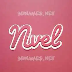 nvel in Red Scribble style - 3D name wallpaper