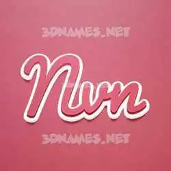 nvn in Red Scribble style - 3D name wallpaper