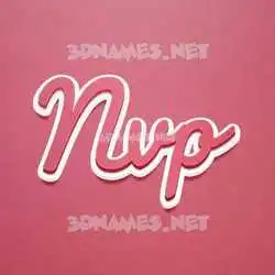 nvp in Red Scribble style - 3D name wallpaper