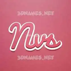 nvs in Red Scribble style - 3D name wallpaper