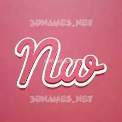 nw in Red Scribble style - 3D name wallpaper