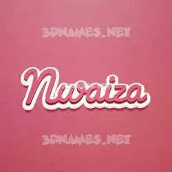 nwaiza in Red Scribble style - 3D name wallpaper